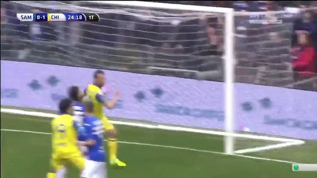 0-1 Riccardo Meggiorini Goal Italy Serie A - 20.03.2016, Sampdoria 0-1 ChievoVerona