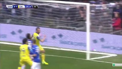 0-1 Riccardo Meggiorini Goal Italy  Serie A - 20.03.2016, Sampdoria 0-1 ChievoVerona