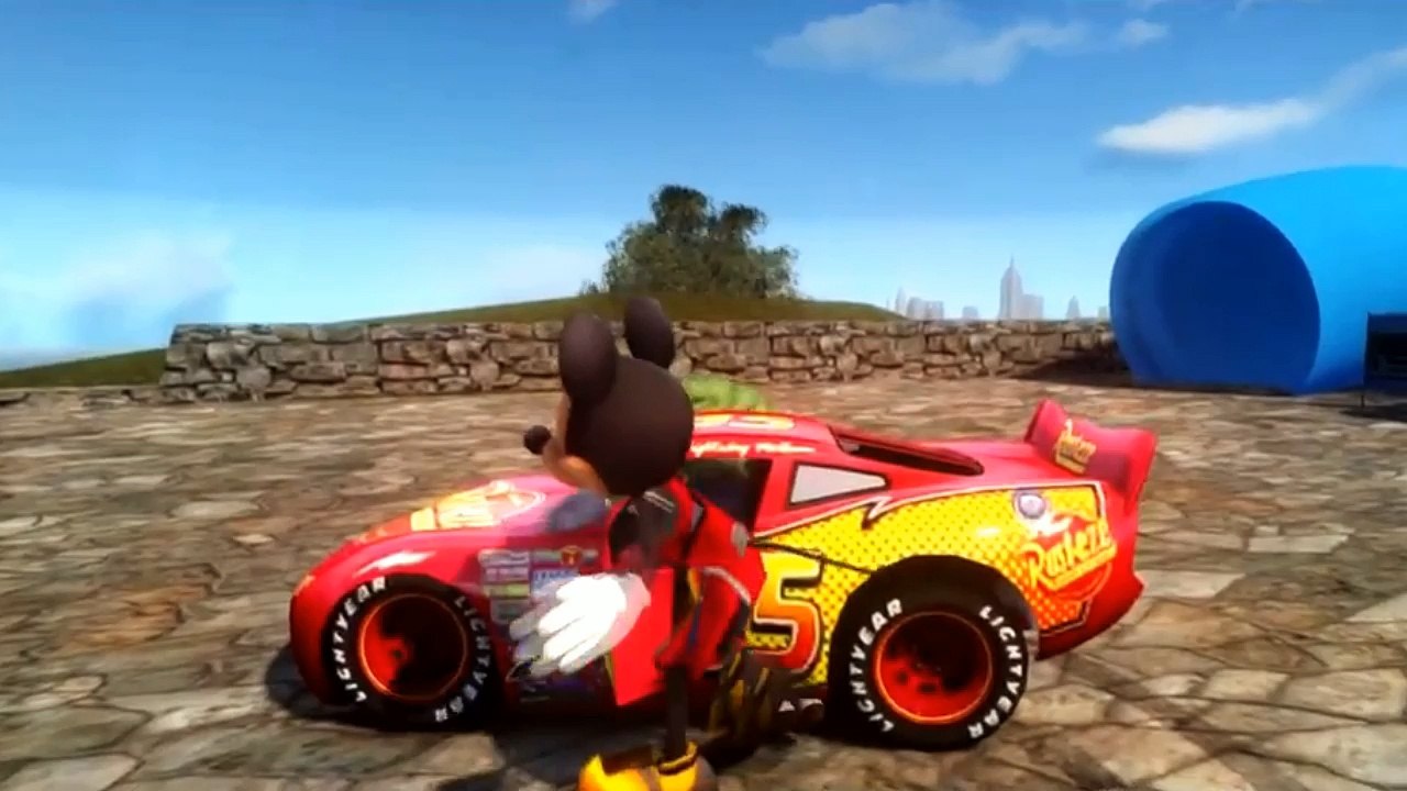 Spiderman Car For Kids - There's a Hole in my Bucket -  Fun Incredible Hulk & Mickey Mouse