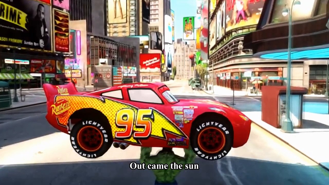 Spiderman Songs Lyrics ♫ The Eensy Weensy Spider ♫ Hulk & Mickey Mouse Disney Cars