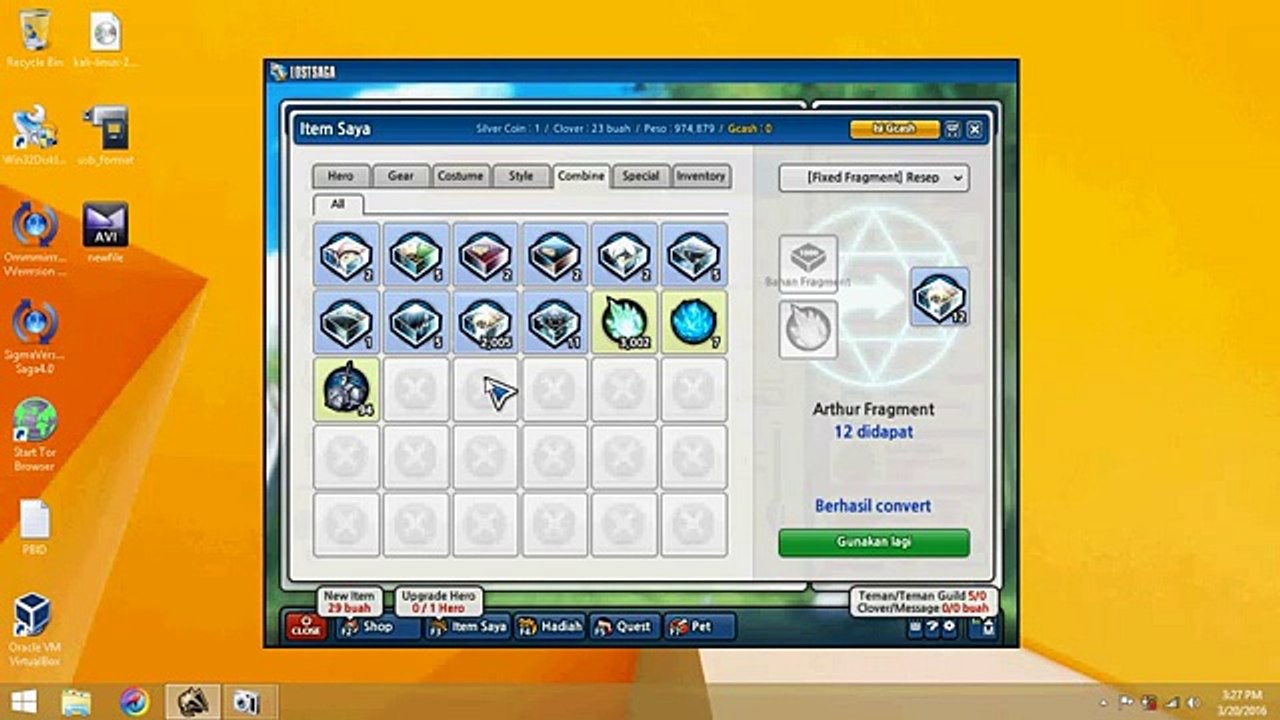 Hero Lost Saga Permanen Tanpa Gcash Dengan Fragment 2016 (1024p FULL HD)