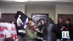 A Québec, des manifestants interrompent la conf de presse de Marine le Pen :