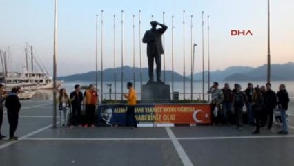 Marmaris'te Taraftarlar Teröre Karşı Tek Vücut Oldu