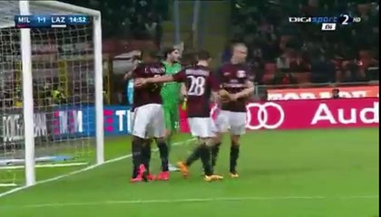 Carlos Bacca Goal AC Milan 1-1 Lazio 20.03.2016 Serie A