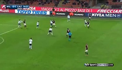 Goal Carlos Bacca  Ac Milan 1-1 Lazio - 20-03-2016