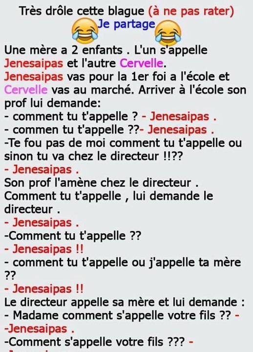 • Une mère a 2 enfants Mdrrr trés drole