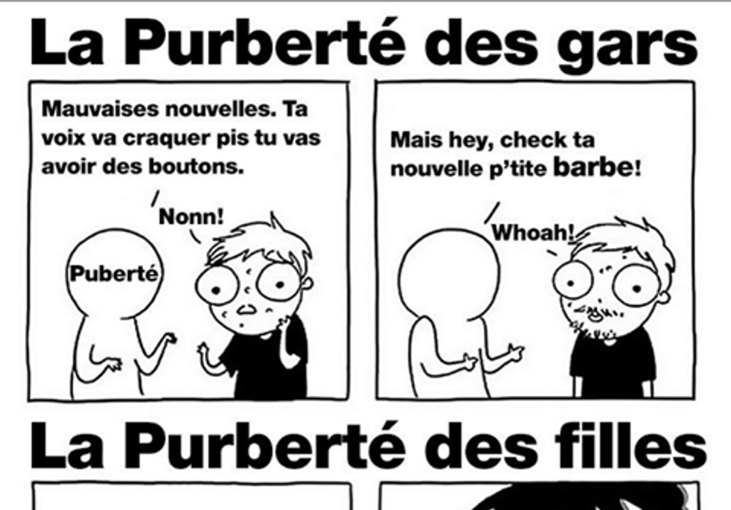 La différence entre la puberté des filles et des gars ~
