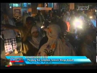 Polisi Adat Bali Ikut Amankan Shalat Tarawih