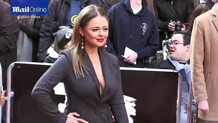 Emily Atack wears plunging trouser suit to Empire awards