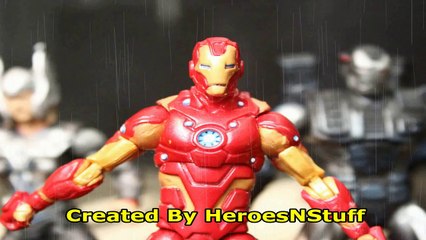 Iron Man Captain America Spiderman Stop Motion Animation Video (Marvel Civil War Part 1) w toys