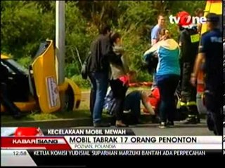 Mobil Sport Tabrak 17 Penonton