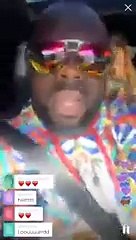 Maitre Gims en live de Périscope chante Pagani Zonda
