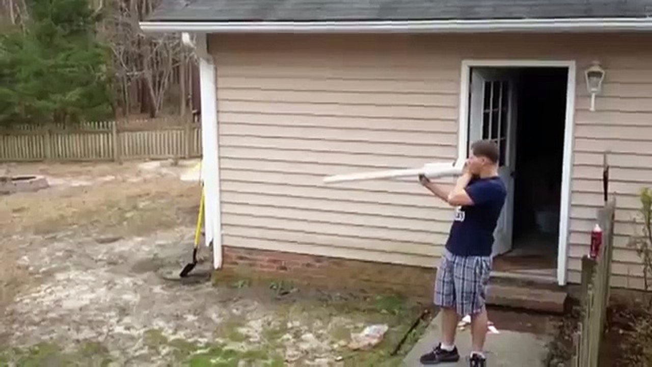 Potato Gun Recoil Knocks Out Front Teeth