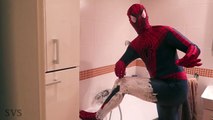 Spiderman vs Venom - Akward Surprise in Bath Room - Funny SuperHero Movie