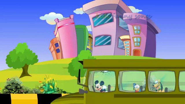 Wheels On The Bus | Nursery Rhymes | 3D Frozen Mickey Mouse Lightning McQueen Spiderman