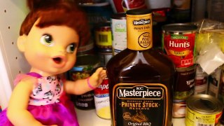 Baby Alive Doll Plays WILL IT SMOOTHIE & Makes Gross Kitchen Smoothie Bottle by DisneyCarT