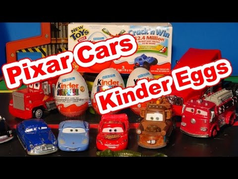 Disney Pixar Cars Lightning McQueen Unboxing Kinder Egg Surprise Eggs in Radiator Springs