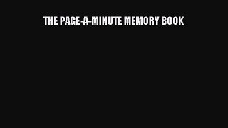 Download THE PAGE-A-MINUTE MEMORY BOOK PDF Free
