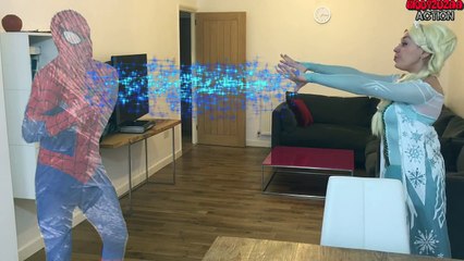 Frozen Elsa Prank gone Wrong! Spiderman Vs Frozen Elsa - Funny SuperHero Movie