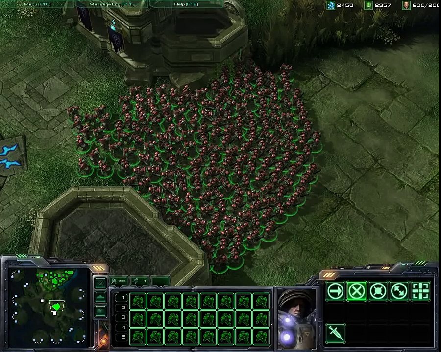 SC2 - Nuking 198 Marines and 1 Ghost!