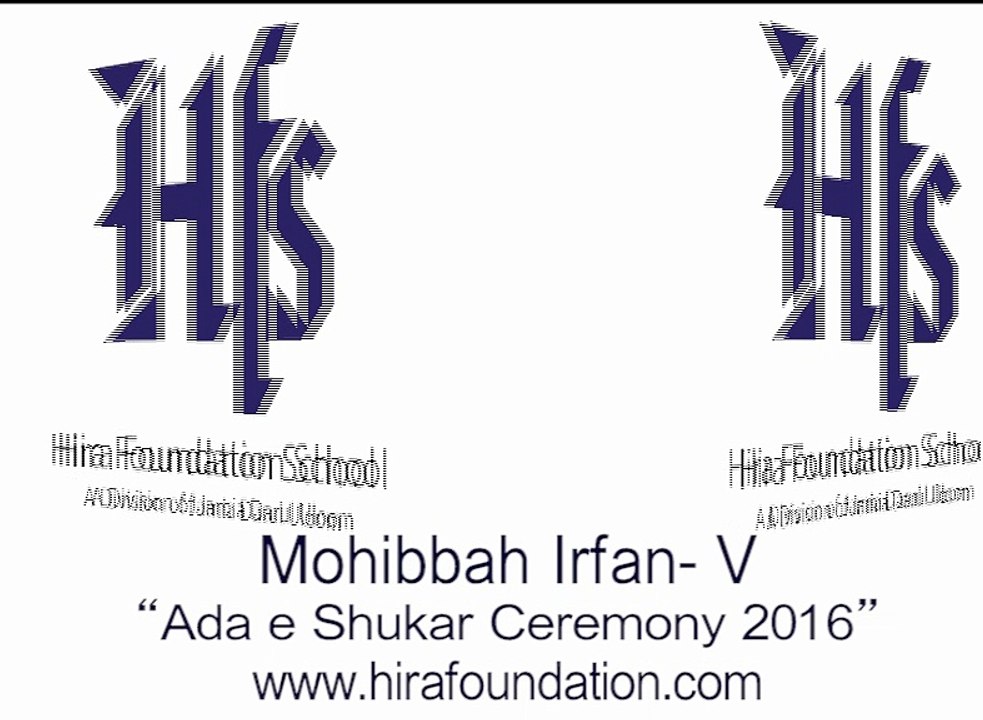 Mohibbah Irfan - Grade V- Ada e shukar ceremony 2016