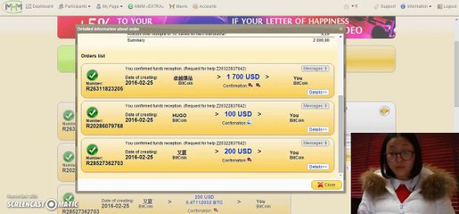 She earn 2000 USD from MMM Global after helping people