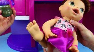 Baby Alive Doll POOP DIAPER Part 2 WILL IT SMOOTHIE & Makes Gross Smoothie Bottle DisneyCa