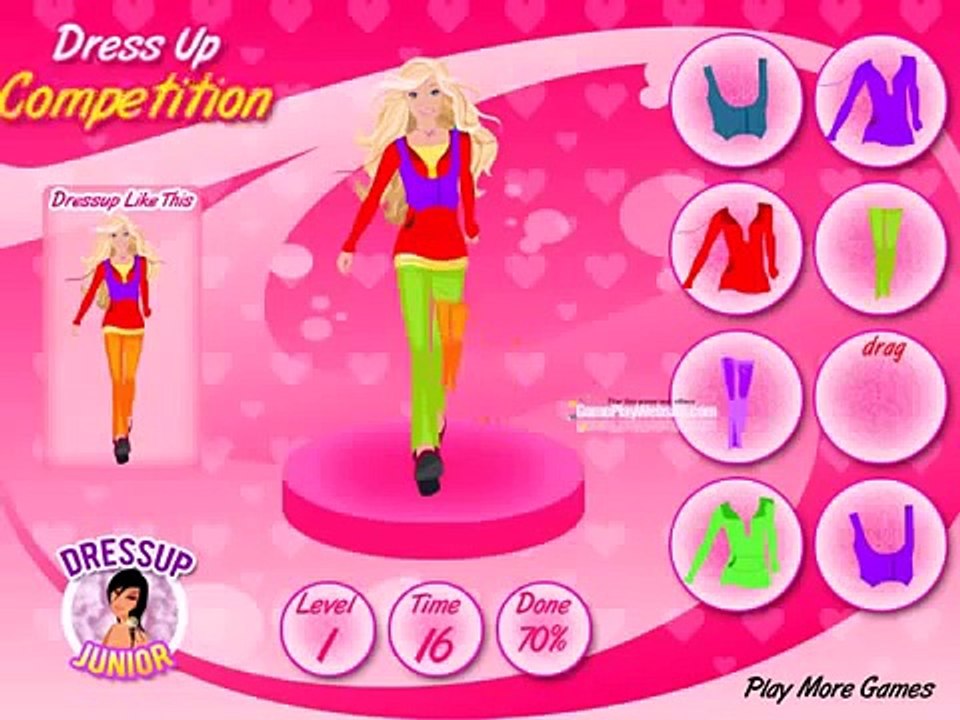 barbie competition dress up games