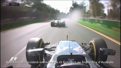 Spectaculaire accident entre Alonso et Gutiérrez au Grand Prix d'Australie