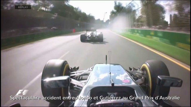 Spectaculaire accident entre Alonso et Gutiérrez au Grand Prix d'Australie