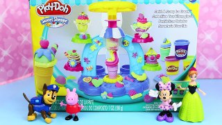 Play Doh Dippin Dots Ice Cream & Ice Cream Cones For MagiClip Frozen Dolls, Peppa & Minni