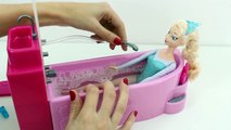 FROZEN Elsa Barbie Doll Barbie Bathtime Barbie Doll House Kitchen and Bathroom Toy Videos Part 6