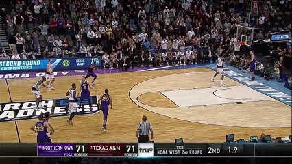 Скачать видео: Fin de match folle entre Northern Iowa et Texas A&M