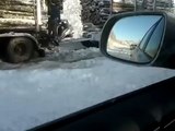 Audi Quattro plows its own lane in snow