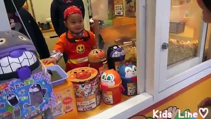 ポップコーン屋さん体験 in アンパンマンこどもミュージアム おでかけ こうくん4歳