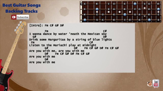 Are You With Me - Lost Frequencies Bass Backing Track with scale, chords and lyrics