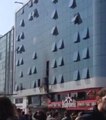 MHP İstanbul İl Başkanlığı'nın da bulunduğu binada yangın... İlk görüntüler