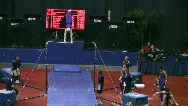 Ce gymnaste fait une terrible chute lors d'une prestation sur les barres fixes