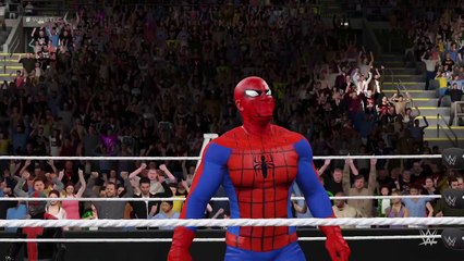 WWE 2K16 - SPIDERMAN VS DEADPOOL VS ANT-MAN - Ladder Match