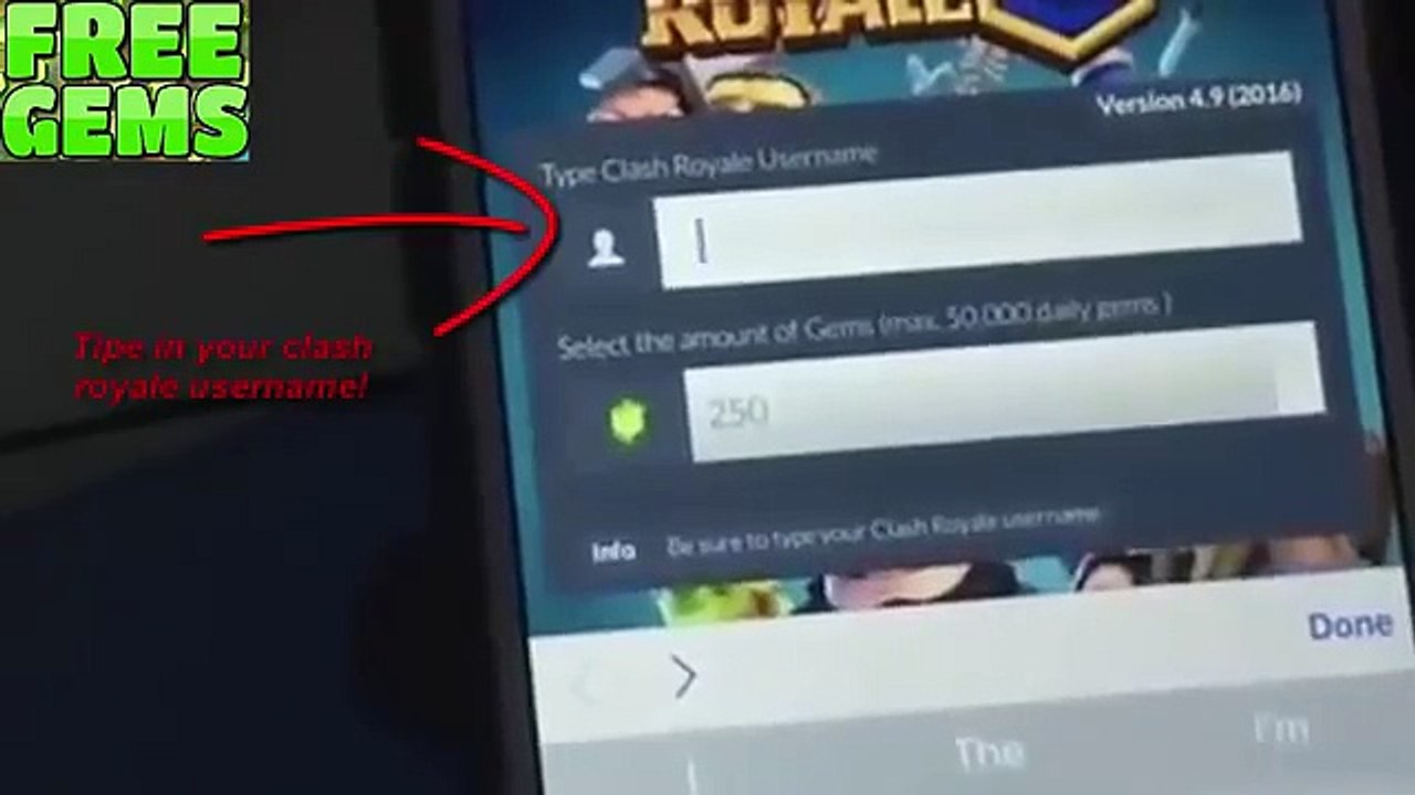 CLASH ROYAL UNLIMITED GEMS HACK 1000000 GEMS FREE works 100%