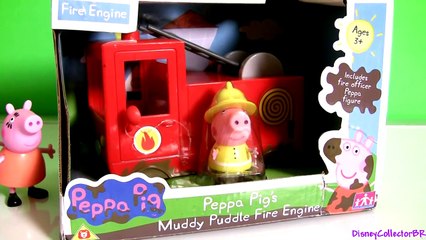 Peppa Pig Firetruck Engine Car Using Play Doh Muddy Puddles il Camion dei Pompieri Play Do