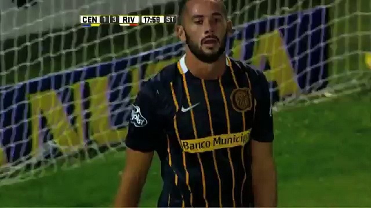 Gol de Larrondo e/c. Central 1 - River 3. Fecha 4. Primera División 2016.
