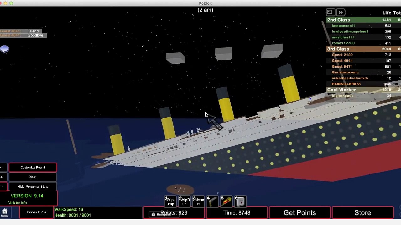 titanic sinking backwards (roblox)