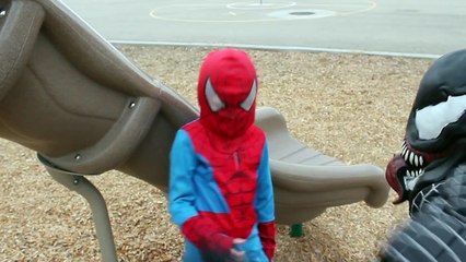 Little Spiderman & Captain America Vs Venom - In Real Life - Superhero Movie!