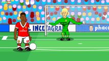 Manchester City vs Manchester United 0-1 2016 (Marcus Rashford goal Cartoon Highlights Demichelis)