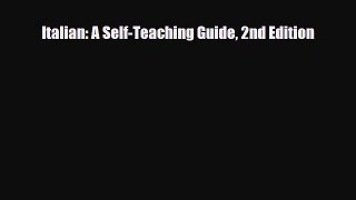 [PDF] Italian: A Self-Teaching Guide 2nd Edition [Download] Full Ebook
