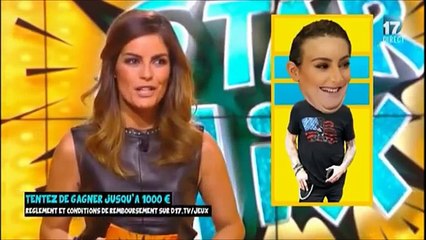 Amelie Bitoun 06/02/2016 Sexy in black leather top tight pants and high boots