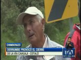 Derrumbe provocó el cierre de la vía Cahuaji-Cotaló