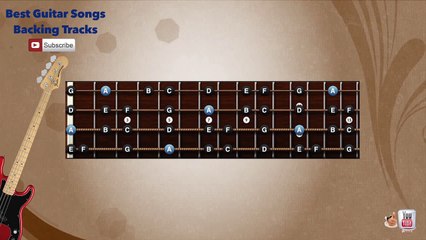 Blues Latino - Carlos Santana Bass Backing Track with scale