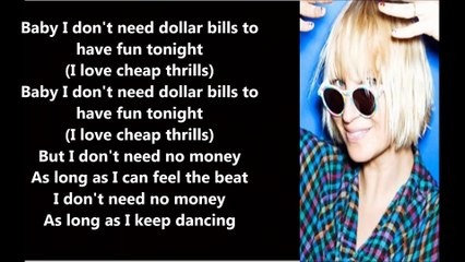 Sia - Cheap Thrills (Performance Edit) (Lyrics On Screen)
